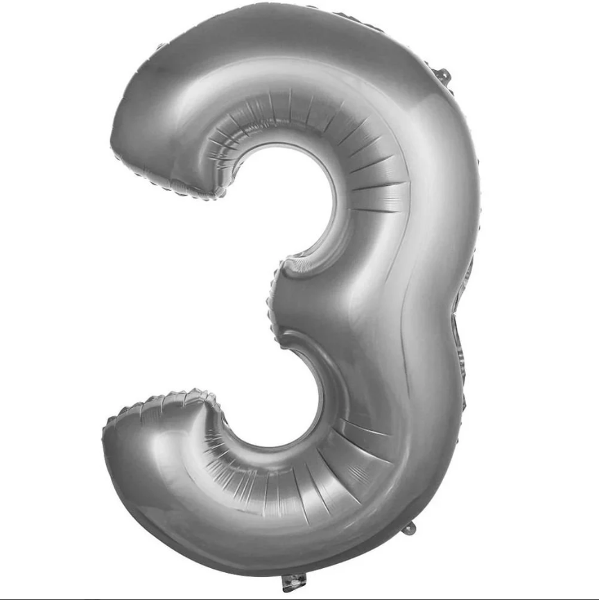 Folyo Balon 40 Gümüş 3 40 İnç 100 Cm